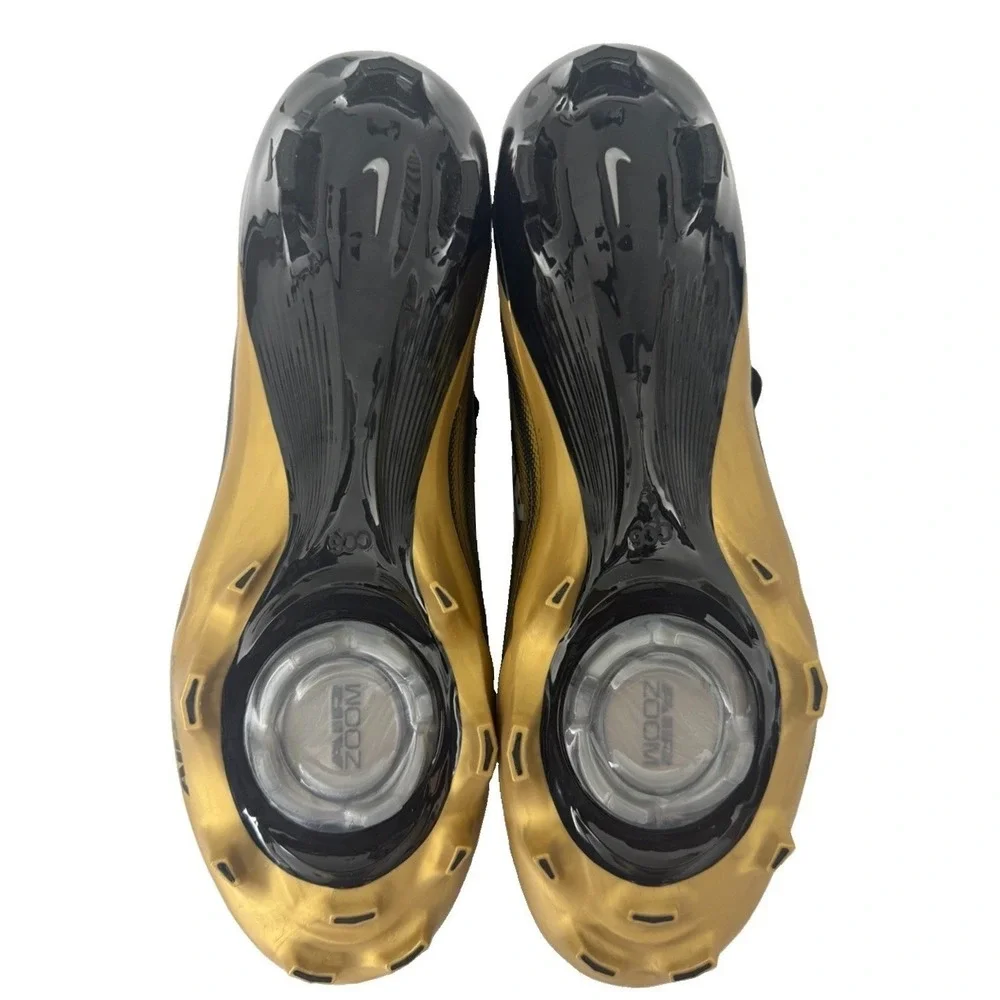 Nike Vapor Pro 1 Men Football Cleats FB3298-301 Black/white Metallic Gold SZ 13
